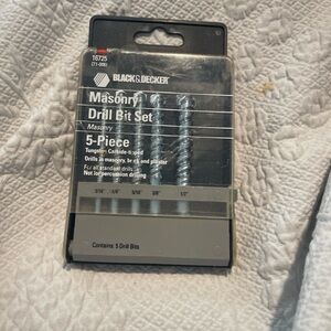 Black & Decker Black and Gray Masonry Drill Bit Set - 5 Piece